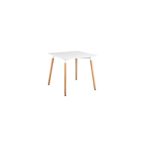 Juego de Comedor Eames Mesa cuadrada + 2 sillas Blanco