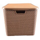 Caja ratán 40 lts MARRON