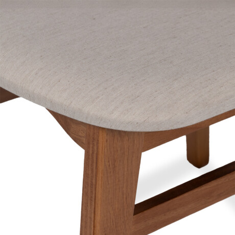 Silla Cleo - Nogal - Respaldo laminado - Tela Rústica Natural 93