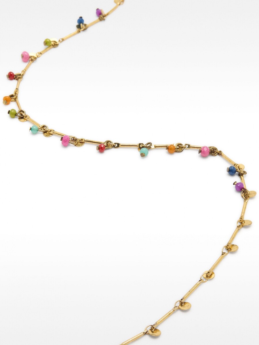 Collar Con Piedras Multicolores multicolor