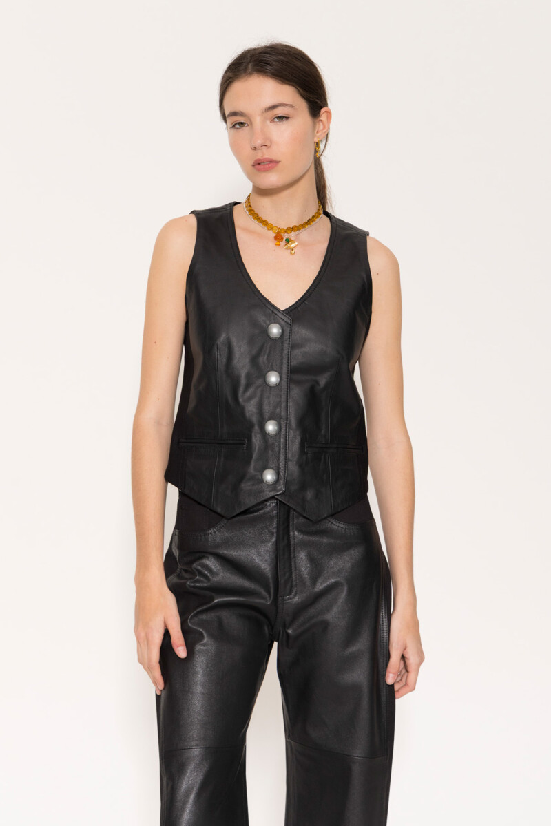 CHALECO JOE Negro Brilloso