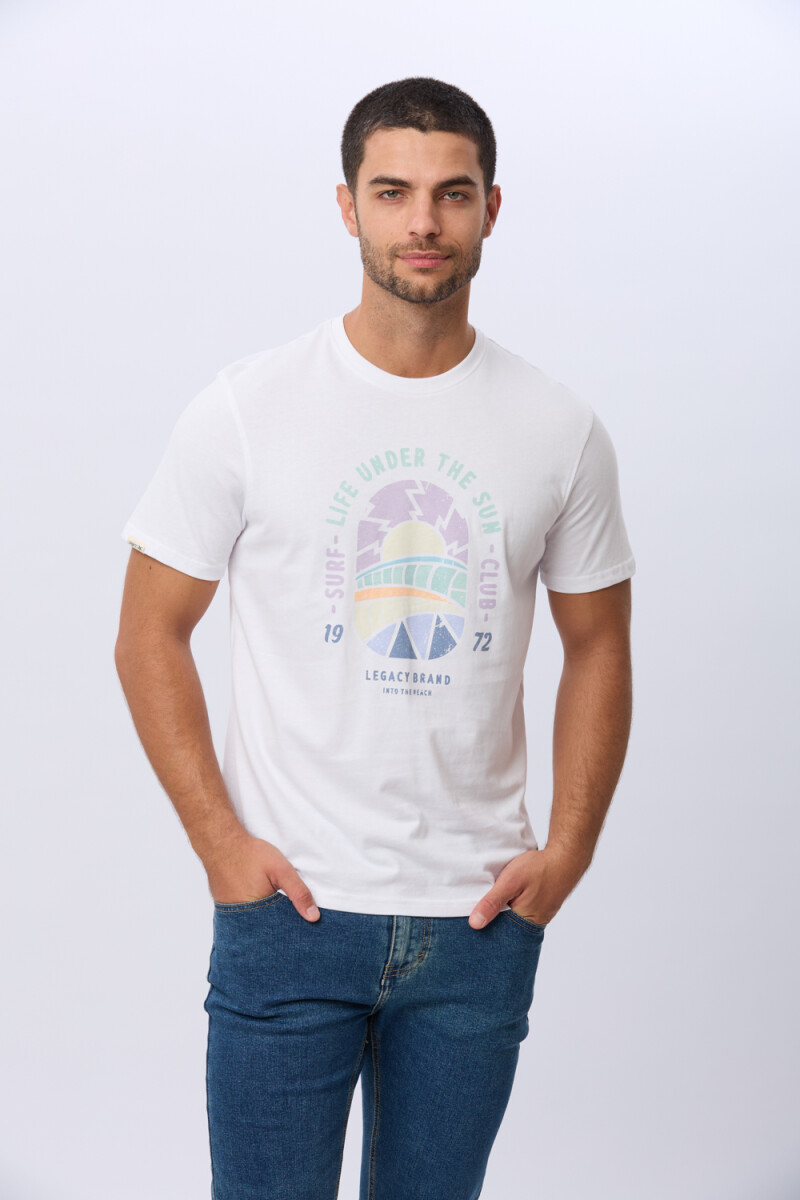 REMERA ESTAMPADA DE ALGODÓN - Blanco 