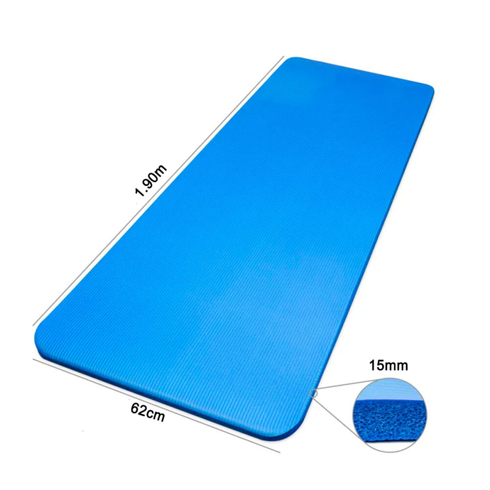 Colchoneta De Yoga Antideslizante 15mm Celeste