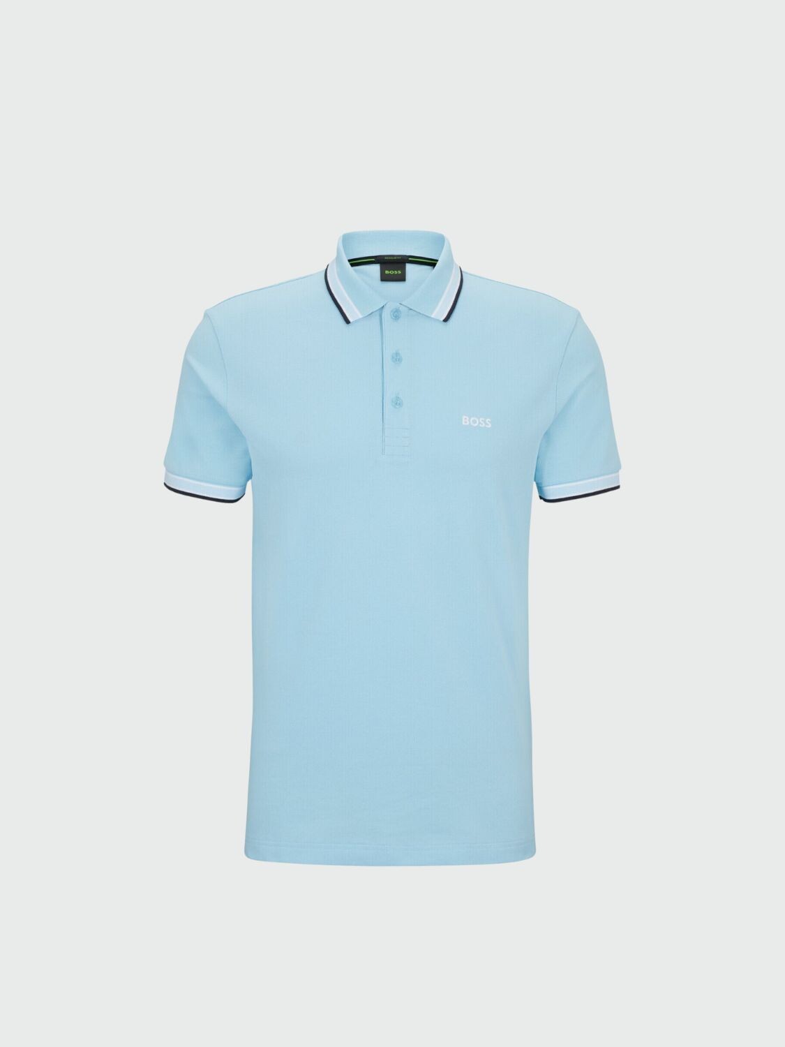 BOSS -Remera polo de algodón, slim fit , PASSERTIP Verde