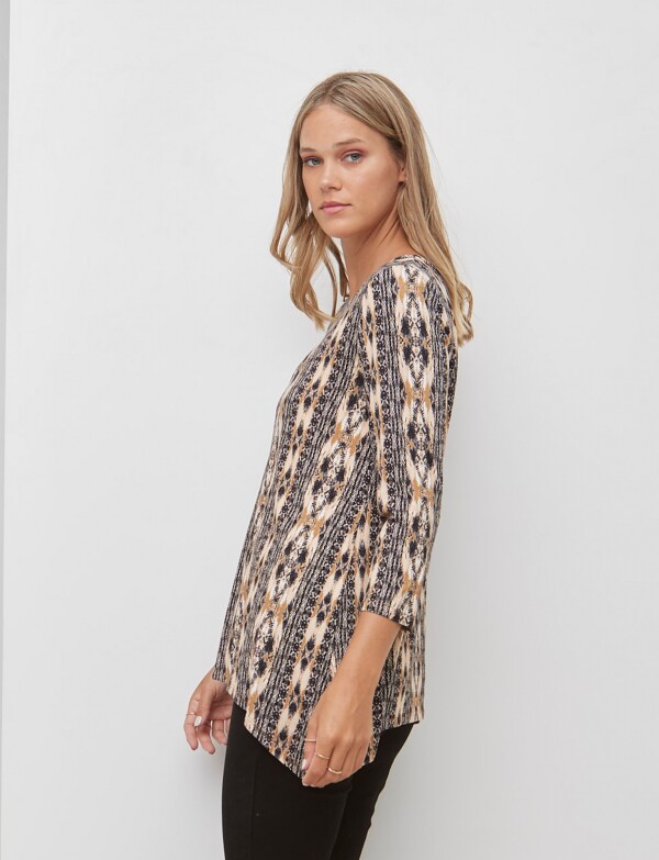 Remera Tribal MARRON/MULTI