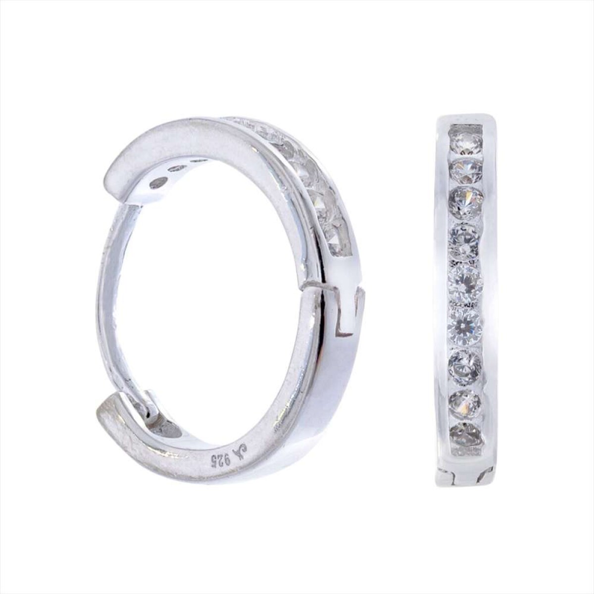 Par De Aros De Plata 925 - Con Circonia 