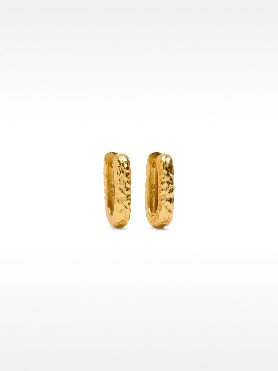 Aros Con Textura - Plata De Ley 925 dorado