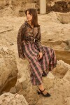 Long Scottish Skirt Verde / Rosa