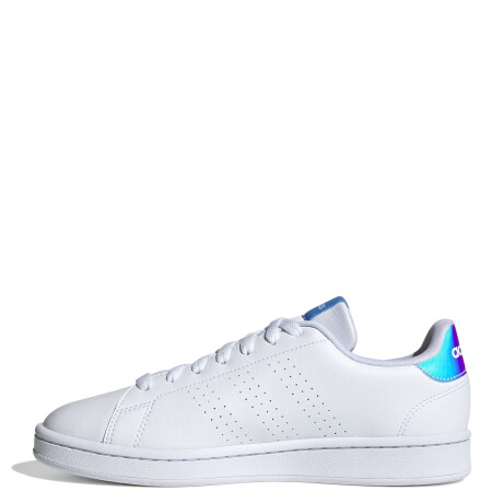 Championes de Mujer Adidas Advantage Blanco - Celeste