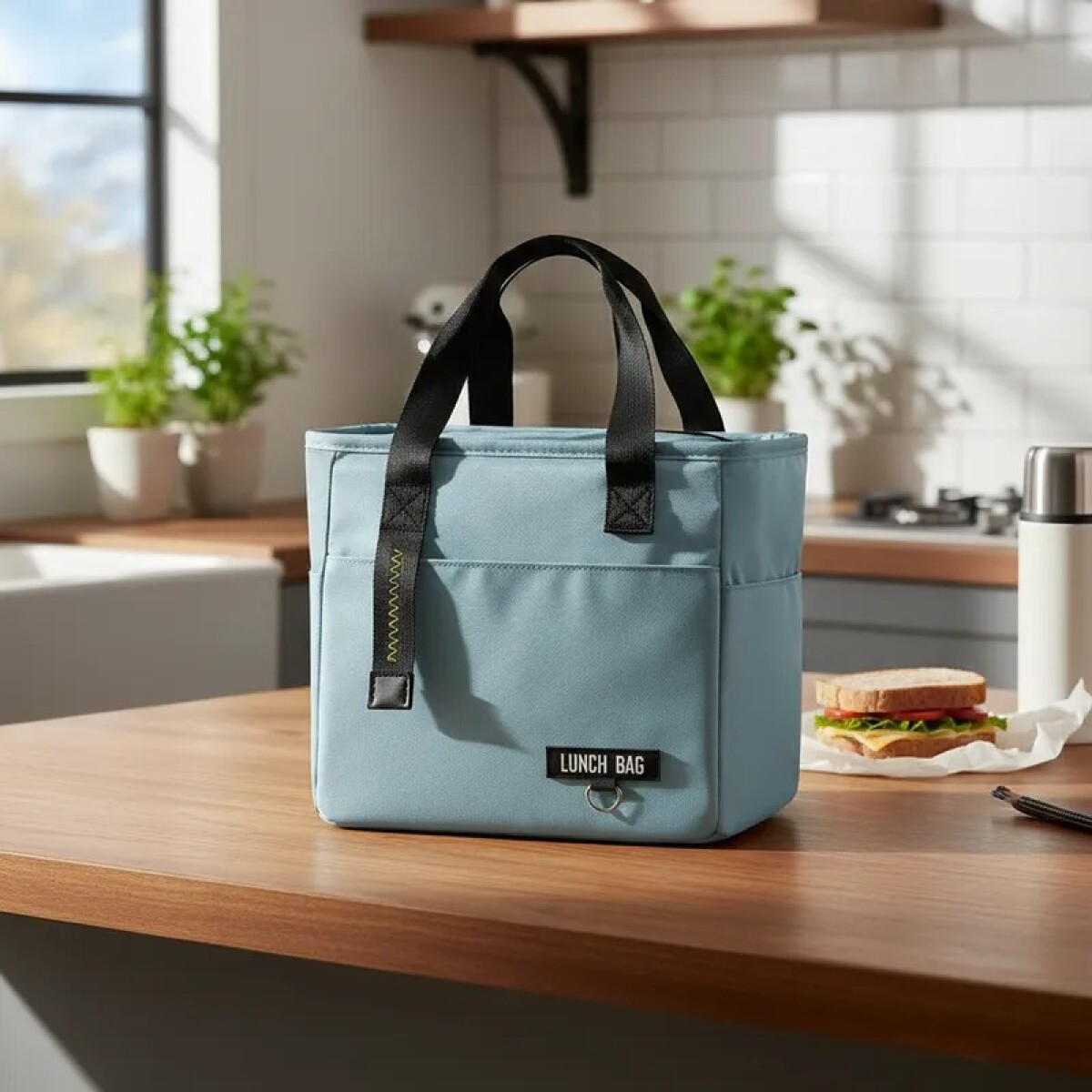 Bolso Lunchera Termica Almuerzo - Celeste 