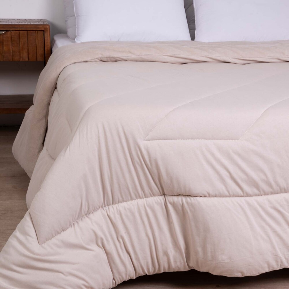 ACOLCHADO QUEEN ALGODON NATURAL-BEIGE BLEND BEIGE