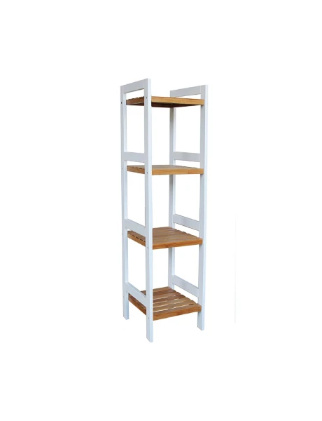 ESTANTERIA 4 TABLAS 32X32X108 CM BAMBOO CON BLANCO ESTANTERIA 4 TABLAS 32X32X108 CM BAMBOO CON BLANCO