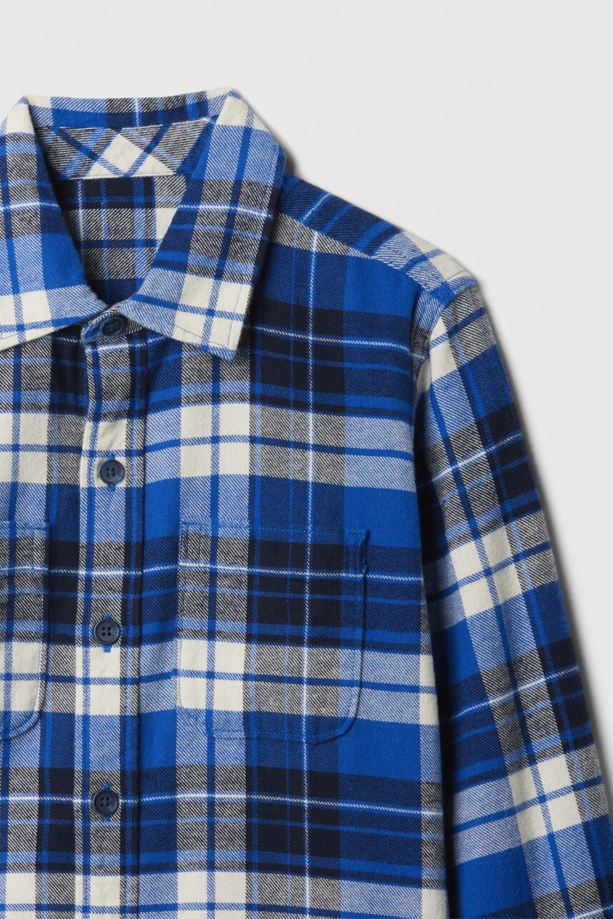 Camisa Flannel Niño Admiral Blue