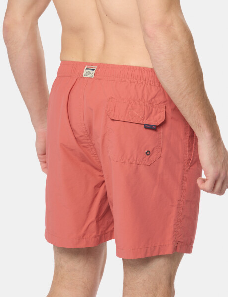 SHORT DE BAÑO LISO Bordo