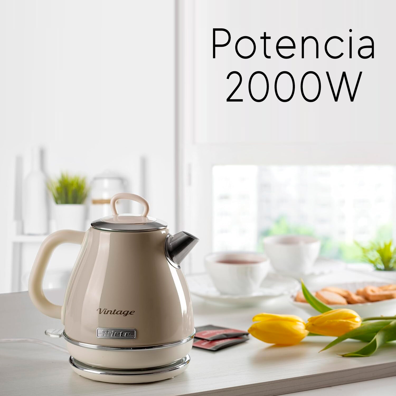 Review Ariete 2877/03 Hervidor Vintage, 2000 W, Litros, Acero  Inoxidable, Beige Vintage Kettle
