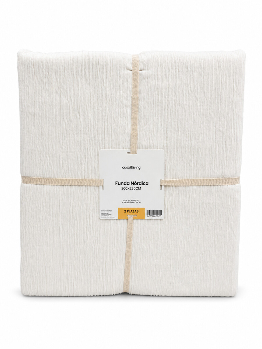 FUNDA NORDICA 2 PLAZAS - OFF WHITE 