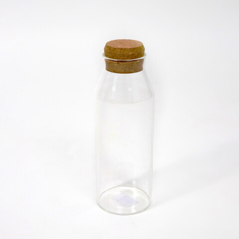 FRASCO DE VIDRIO C/TAPA 9X22.5CM Unica