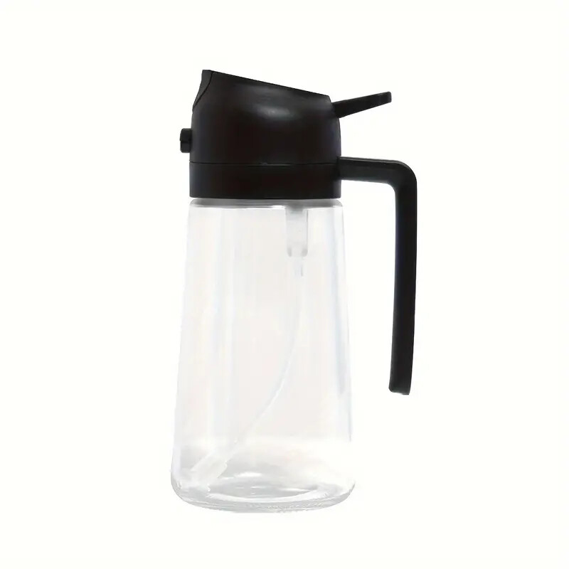 Pulverizador spray y dispensador de aceite 2 en 1 negro