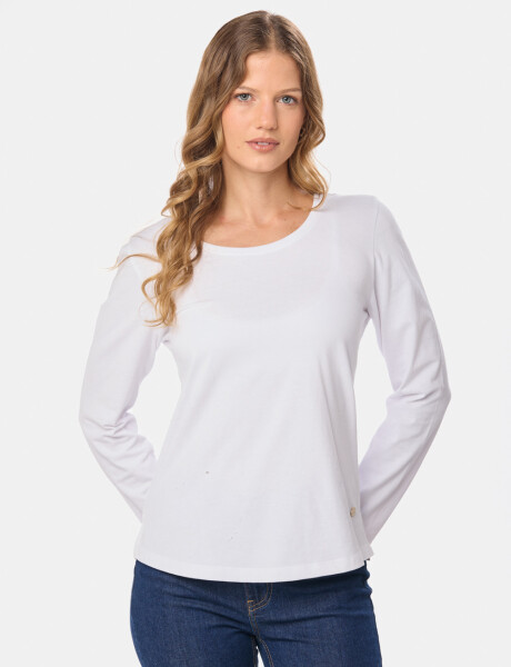 REMERA LISA MANGA LARGA Blanco