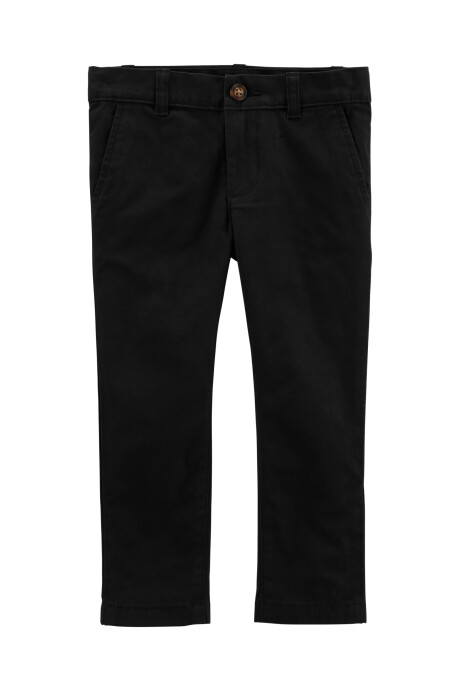 Pantalón de sarga clásico color negro 0