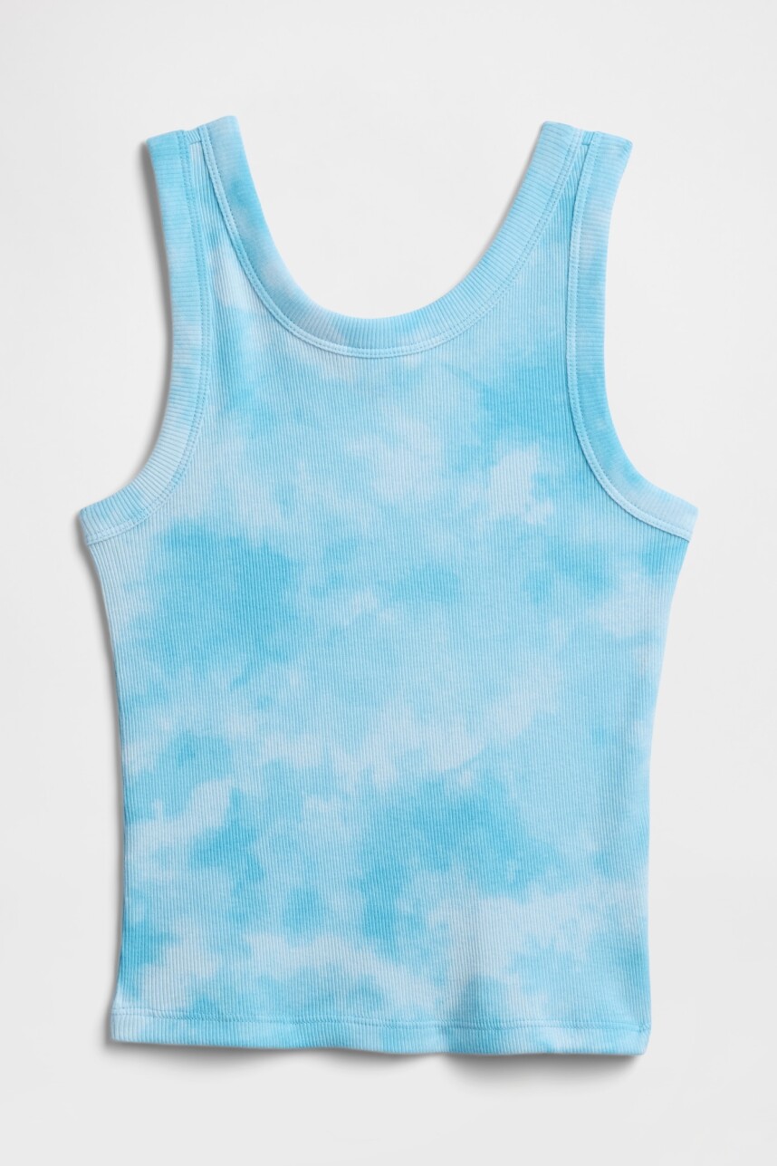 Musculosa Rib Niña Blue Tie Dye