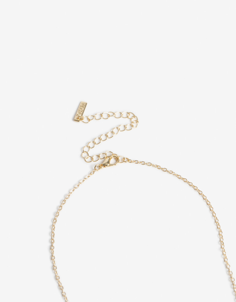 Collares Cortos Strass Collar Corto Strass Multicolor - Dorado