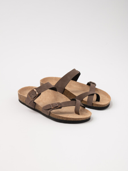 Sandalias Tiras Marrón