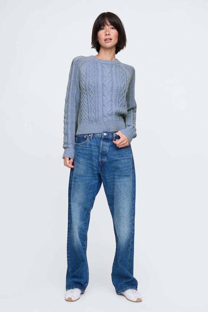 Buzo Algodón Ochos Mujer Light Blue Heather