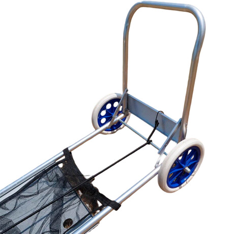 Carrito Mesa De Playa Portátil Aluminio Sillas + Accesorios Azul