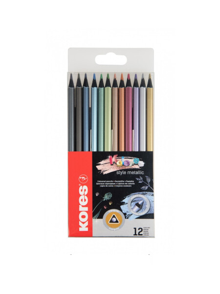 LAPICES COLORES METALIZADOS x 12 MULTICOLOR
