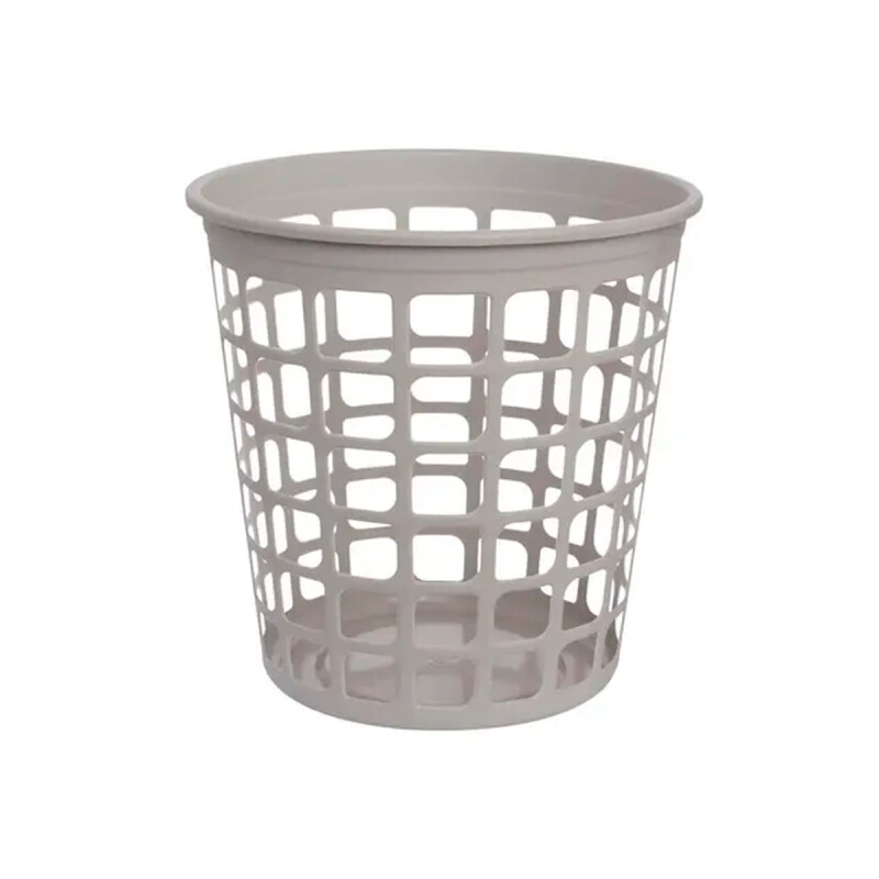 Cesto redondo calado 9 lts GRIS