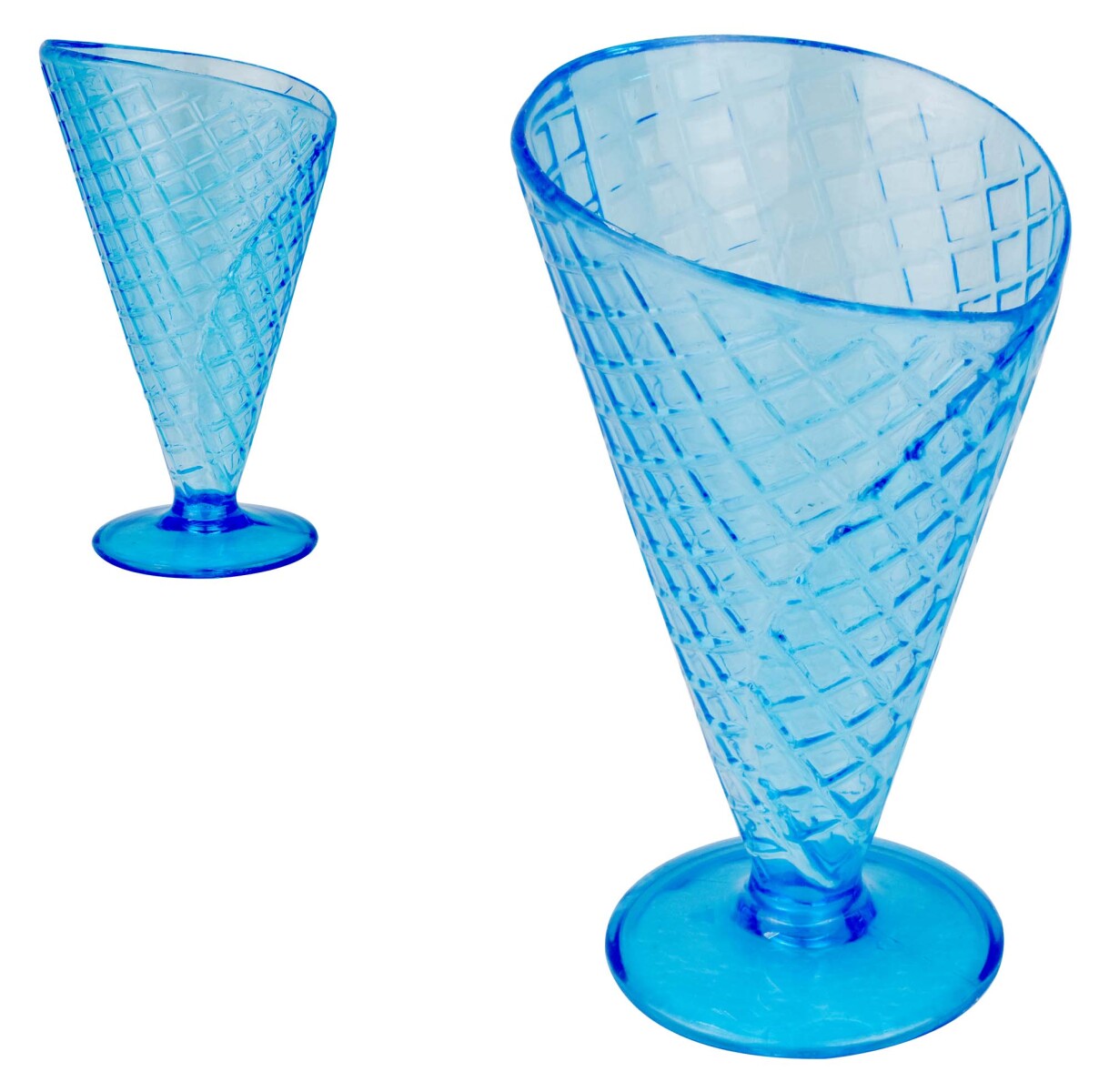 COPA HELADO PLASTICO FORMA CUCURUCHO HAIXING 875KD 