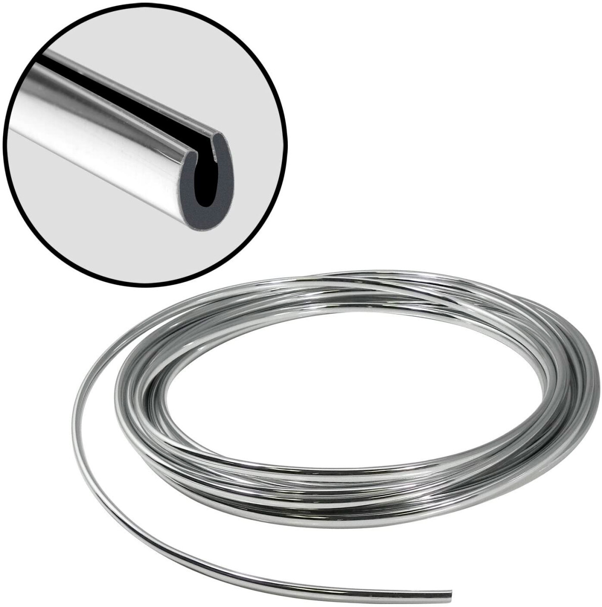 ACCESORIO EXTERIOR - BURLETE GOTERO 8MM CROMADO POR METRO (22205A) WESTON 