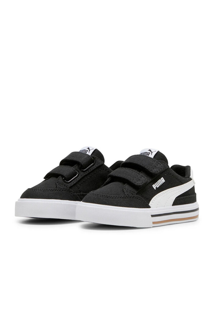 Champion Puma niños Court Classic Vulc Velcros Negro