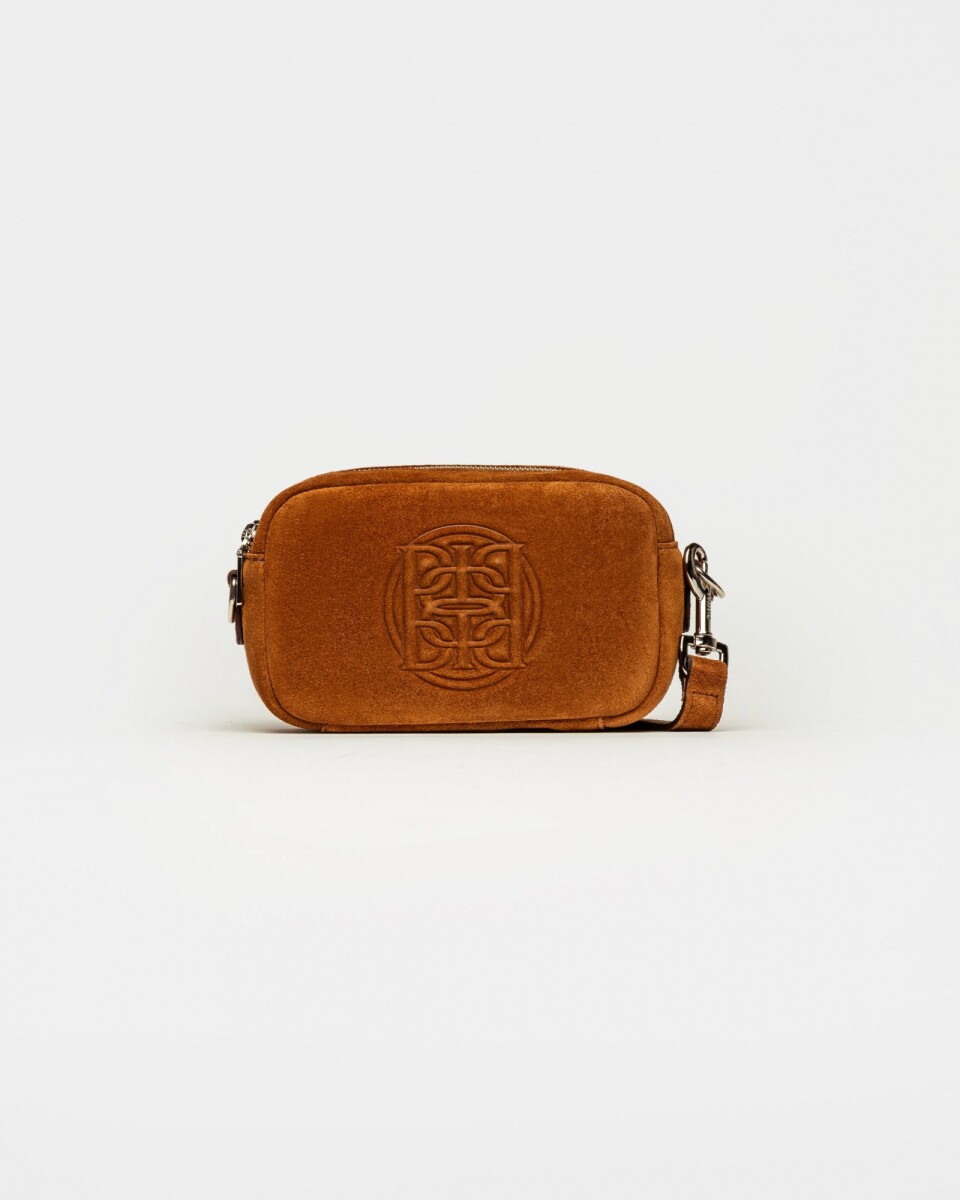 Bandolera New Eterial en Cuero Gamuza - Oxido 