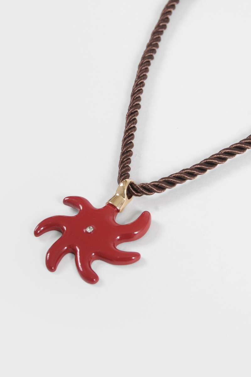 Collar cordón sun rojo