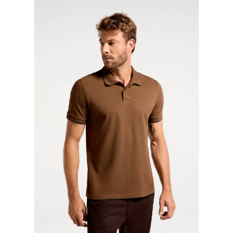 CAMISA POLO MM MASC MARROM ESCURO