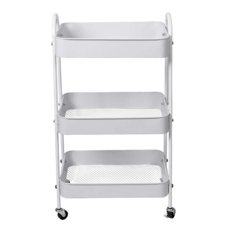 CARRITO MULTIUSO ACERO BLANCO MJ-20