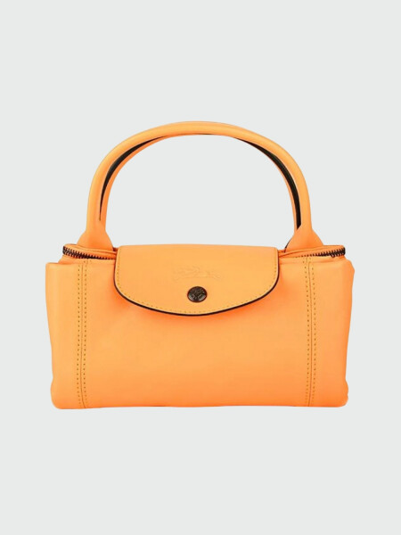 Longchamp -Cartera de cuero plegable, Le pliage cuir Mostaza