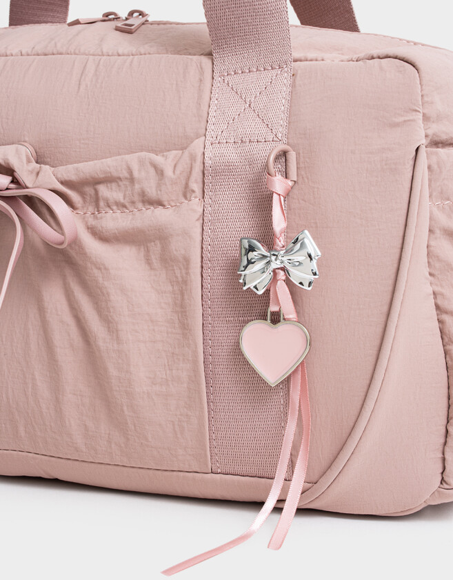 Bolsos Bolso Multipocket Con Charm - Rosa Claro