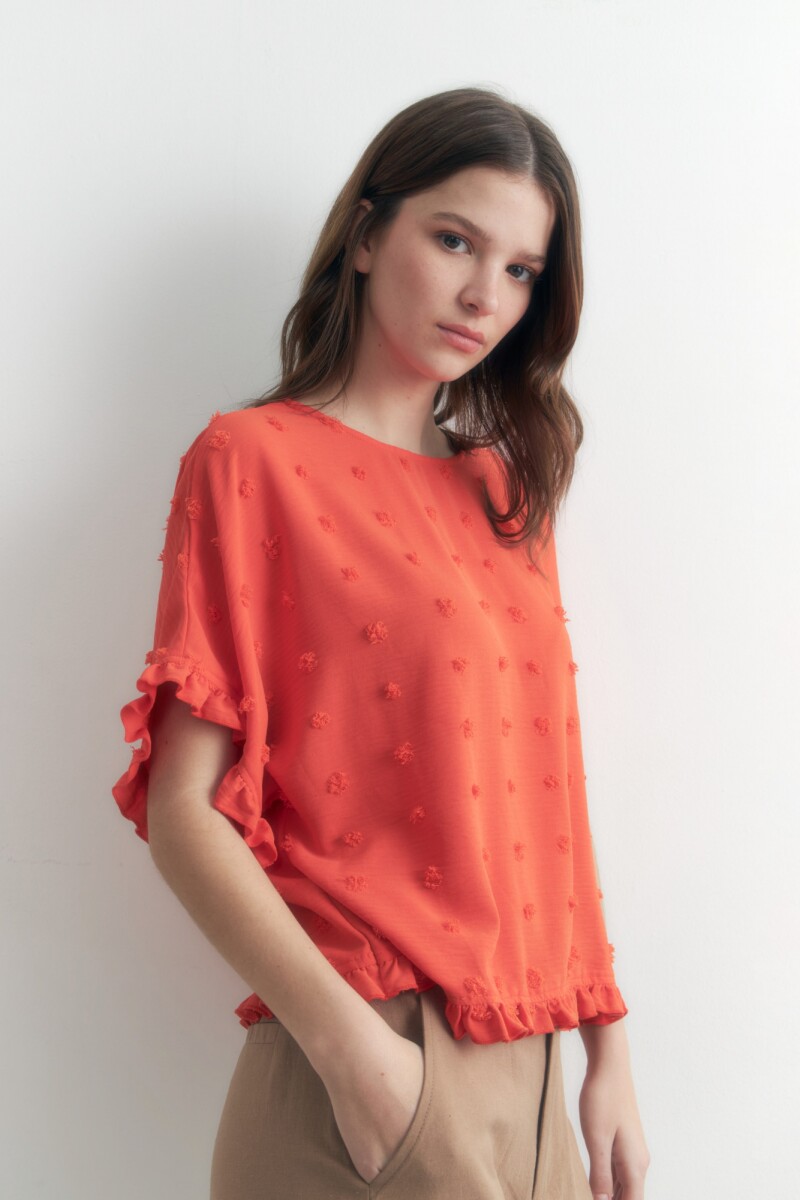 Blusa fantasía naranja