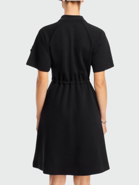 Vestido de algodón con cierre Negro