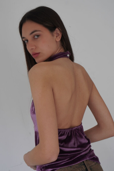 Top Arma Mortal Velvet Morado