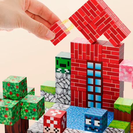 Juego de 101 piezas imantado infantil Rojo