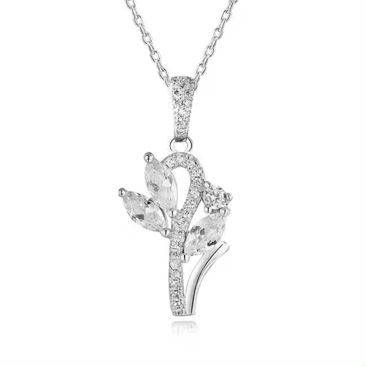 DIJE PLATA 925 RAMA CON CIRCONIAS 