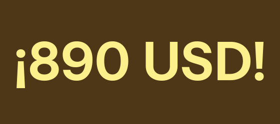 Oportunidades a USD 890