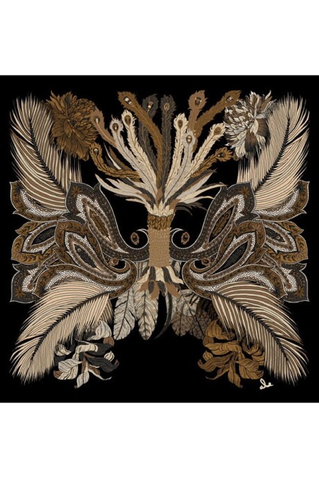Pañuelo Black Quetzal (Seda) Negro