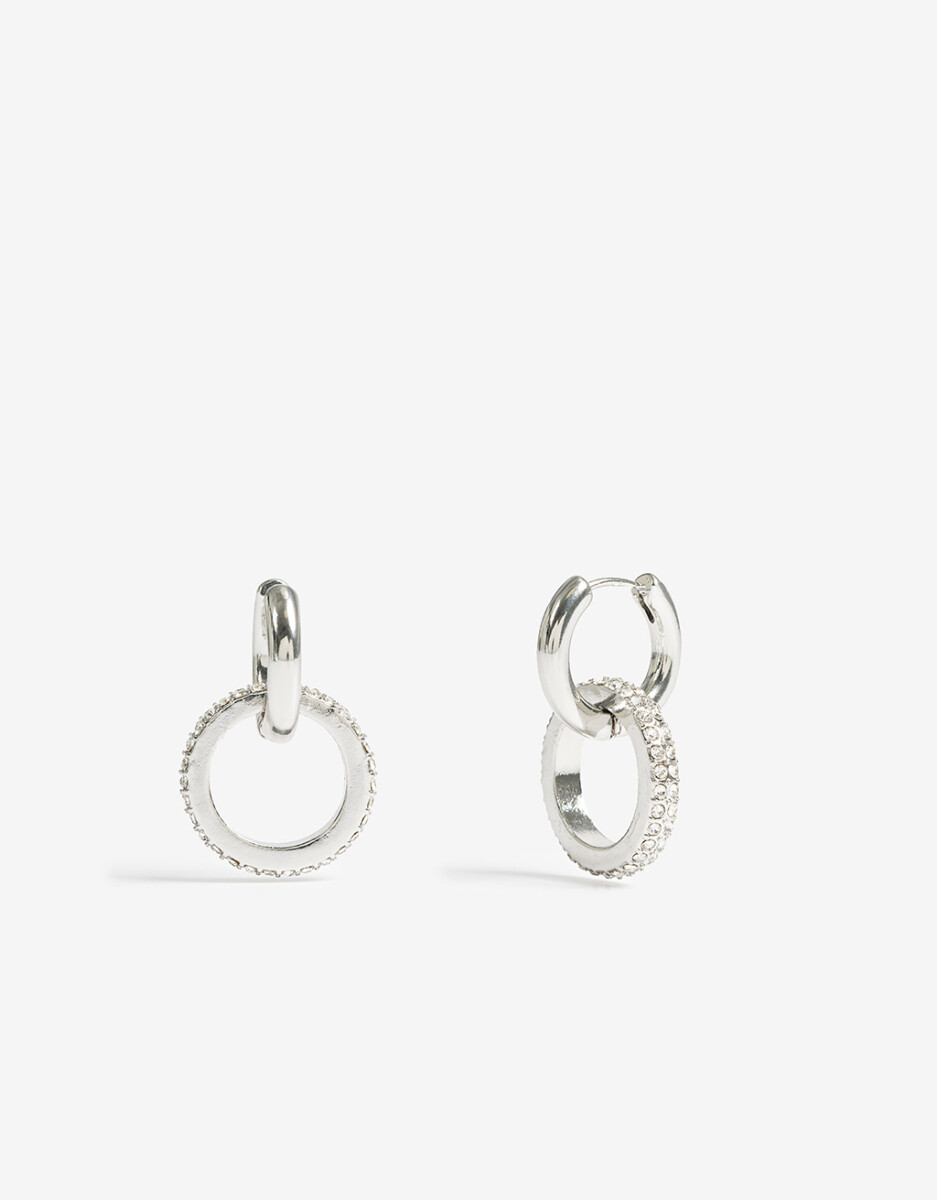 Argollas Metal Y Strass Night 