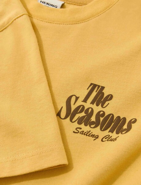 CAMISETA INFANTIL CON ESTAMPA AMARILLO