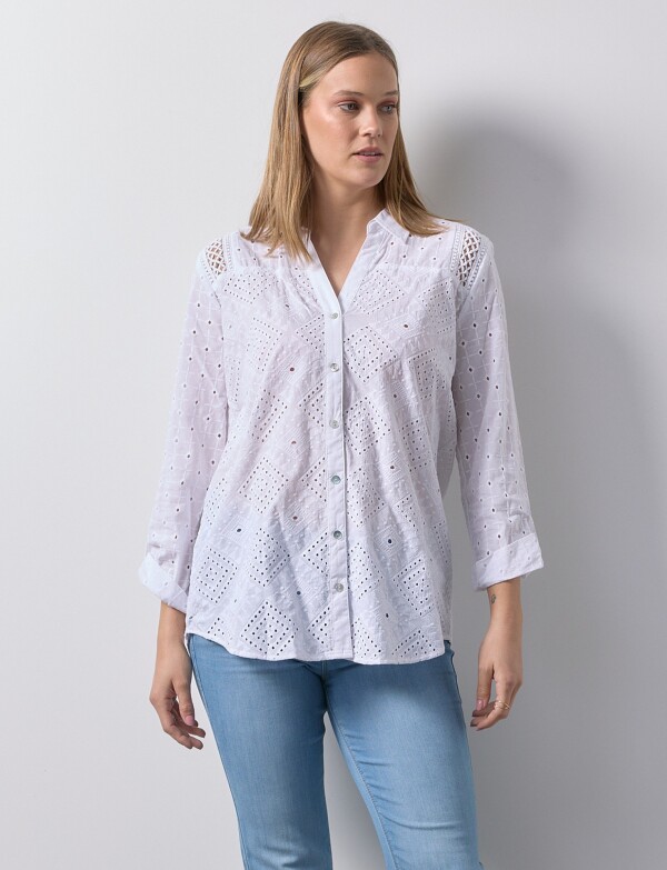 Camisa Broderie BLANCO